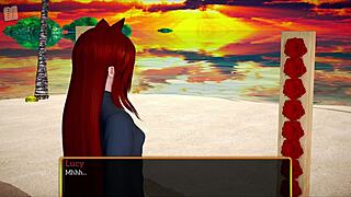 Family affairs with a young red-haired girl and a milf in anime-like situations