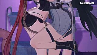 Yinlin and Baizh in hot anime hentai scene