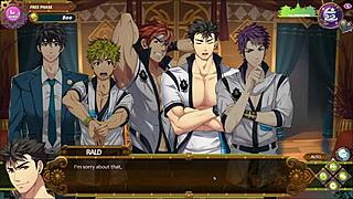 Gay hentai game with Swedish oil massage and spanking