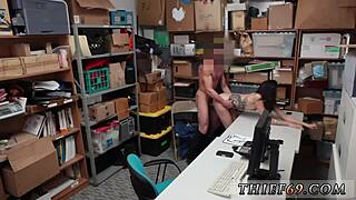 Amateur blonde gets rough treatment from uniformed officer