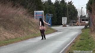 Fat amateur flasher Emma's public exhibitionism and voyeur adventures
