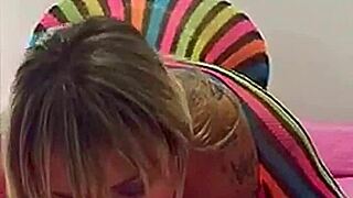 Anal sex with a big dildo, perfect ass