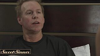 Horny stepdad gets a cum-covered ass from his chick