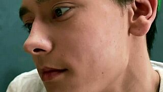 Logan is a dark-haired gay teenager who likes to pleasure himself by stroking his large and erect penis