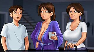 Adult cartoon with big ass MILF and big cock in Summertime Saga Chapter 14