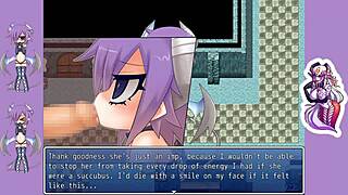 Monster girl gets a BJ in the game Mgq: Paradox