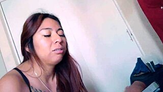 Beautiful wife cheats and gets hot creampie scene on the phone with her husband