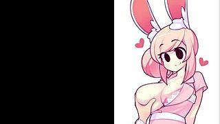 Nurse and bunny characters in a wholesome hentai slideshow with fisting scenes