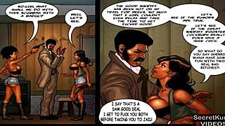 Cartoon porn with police and prison threesome action