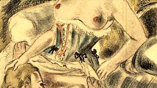 Detailed illustrations of an erotic nature from the past