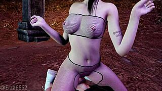Beautiful anime babe gets to suck a huge cock in this 3D animated porn