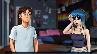 Beautiful redhead gets into a hot affair in the animated game