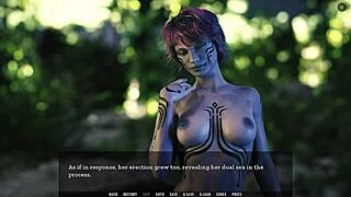 Horny MILFs in threesome action in animated game