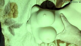 Gay masturbation with a sex toy