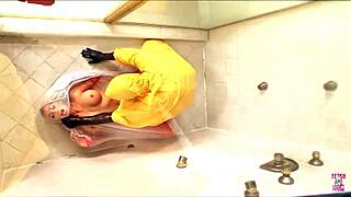 Stockings and heels enhance the rough anal drilling scene
