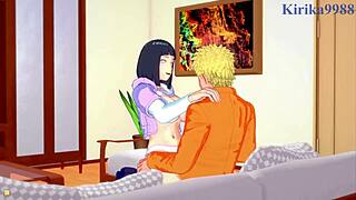 3D animated sex with Hinata Hyuga and Naruto Uzumaki, creampie action