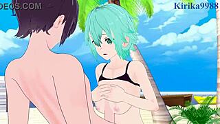 Sword Art Online hentai with Asuna and Shino