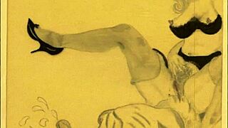 Classic erotic illustrations of an animated nature