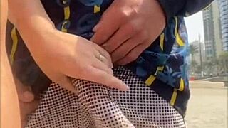 Caught his dick and let him touch my pussy in wild hentai