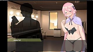 Beautiful anime girl’s solo play and exhibition in a game of pleasure