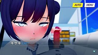 3D animated handjob with tight grip