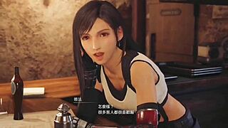 Cartoon porn with cloud and tifa getting wild after a night at the bar
