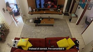 Wife's public tease ends with a passionate sofa encounter