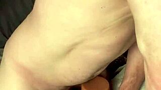 Hairy bodybuilder gets messy with cum-covered toy sessions