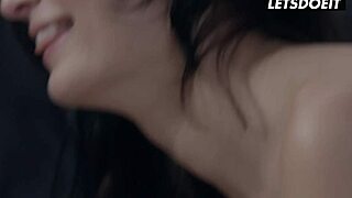 Blonde girl kisses pretty brunette, feels erotic passion