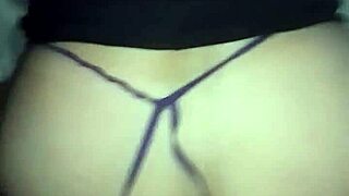 Playful doggy style with a thong, so hot!