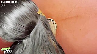 A hot bride tries oral for the first time