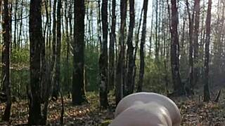 Bdsm slave gets whipped and gagged in remote outdoor scene