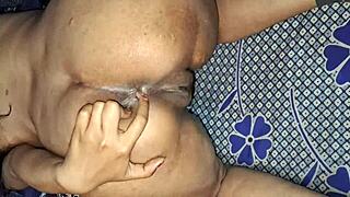 Desi bhabhi, the lusty Asian wife, enjoys intense sex with a dildo