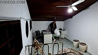 A student takes a test in the teacher's office