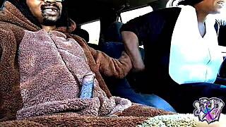 Swallowing Daddy's Cock in Bear Suit in Car!