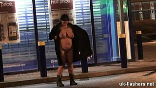 Chubby British Amateur Caught Rubbing in Public Spots