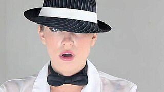 Intriguing blonde Dahlia Sky smoking while teasing solo