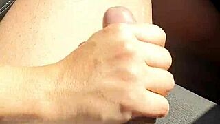 Driving and jerking passenger till cum 😈