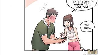 i messed up my yoga poses with this hentai chick in cfnm workout