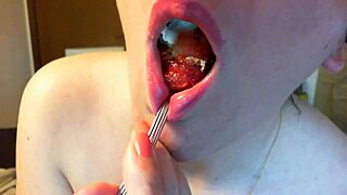 Slutty Chubby European Webcam Amateur Plays With Food Fetish Kinky Italian