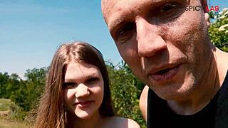 Will Amanda Clarke suck cock in outdoor casting interview?