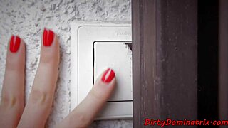 young european glamour babe in lingerie dominates young 18+ sub