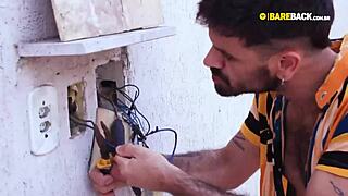 Intense Fucking with Macho Pool Boy in Home POV