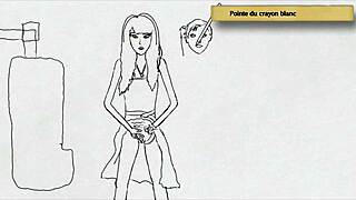 Art academy home studio - teen 18+ girls peeing standing up 2 😈