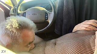 'Easylara is eating Lara's sweet pussy in my truck,' I say