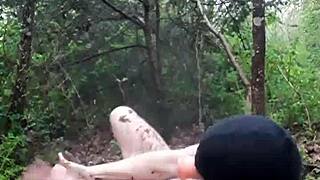 Intense forest session for bent over female slave on april 22, 2023