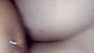 Feeling the intense pounding of big black cock on white ass