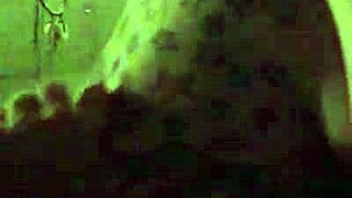 Retro Blue Film With Tattooed Rider In Action