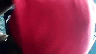 Sloppy blowjob in the car with ebony girl