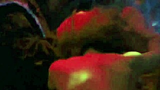 Brunette Nude Girl Reveals Boobs and Tits on Halloween 2009